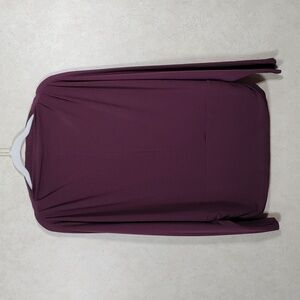 2/$10 04135 Ann Taylor maroon high neck dolman sleeve knit blouse XXL